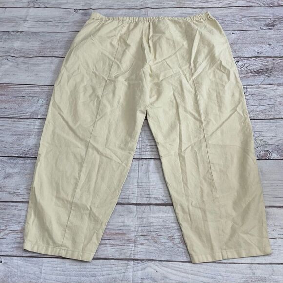 Eileen Fisher Organic Cotton Hemp Lantern Pant Butter NEW With Tags Size 3X - Picture 4 of 11